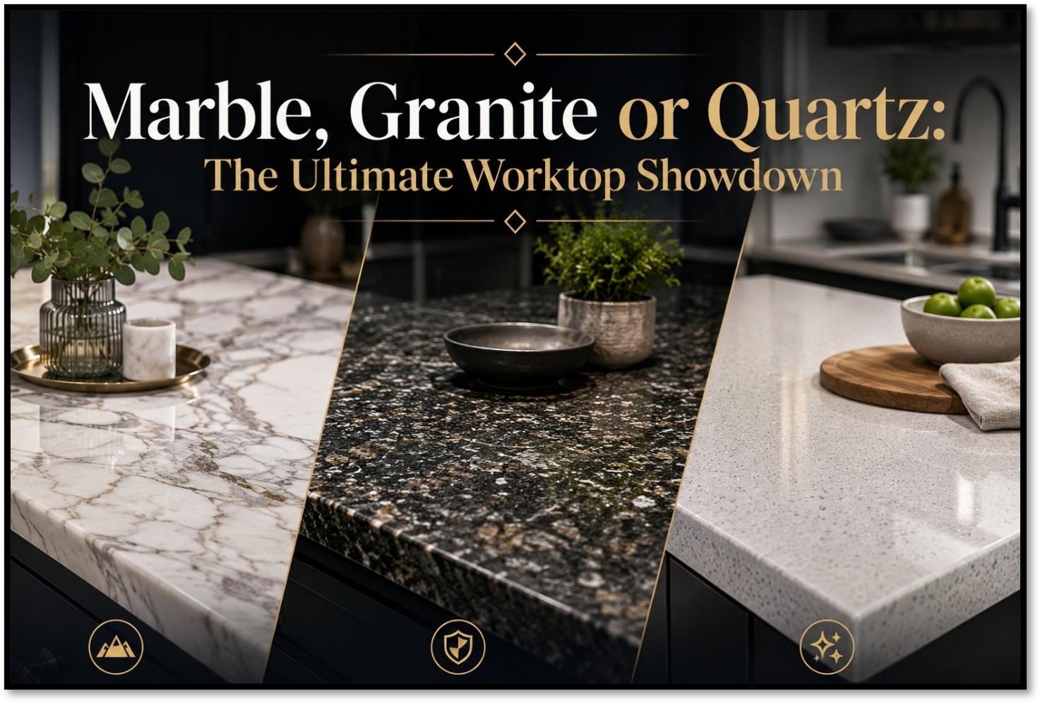 Marble Granite Quartz Worktop Comparison